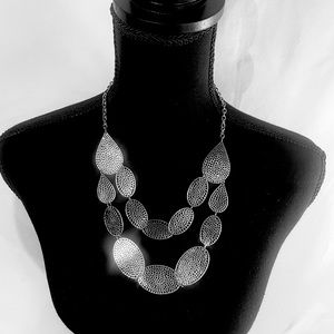 Gorgeous Silver Double Strand Necklace